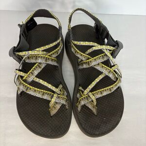 Chaco Women Size 6W ZCloud X2 Remix Level Yellow Ankle Strap Sandal Beach Active